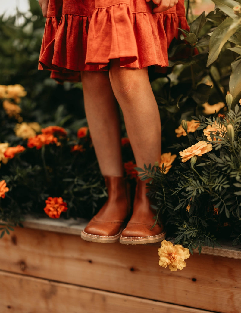 Petit Nord Ankle Boot Stars Boots Cognac 002