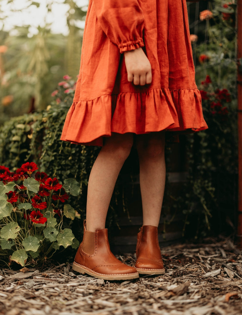 Petit Nord Ankle Boot Stars Boots Cognac 002