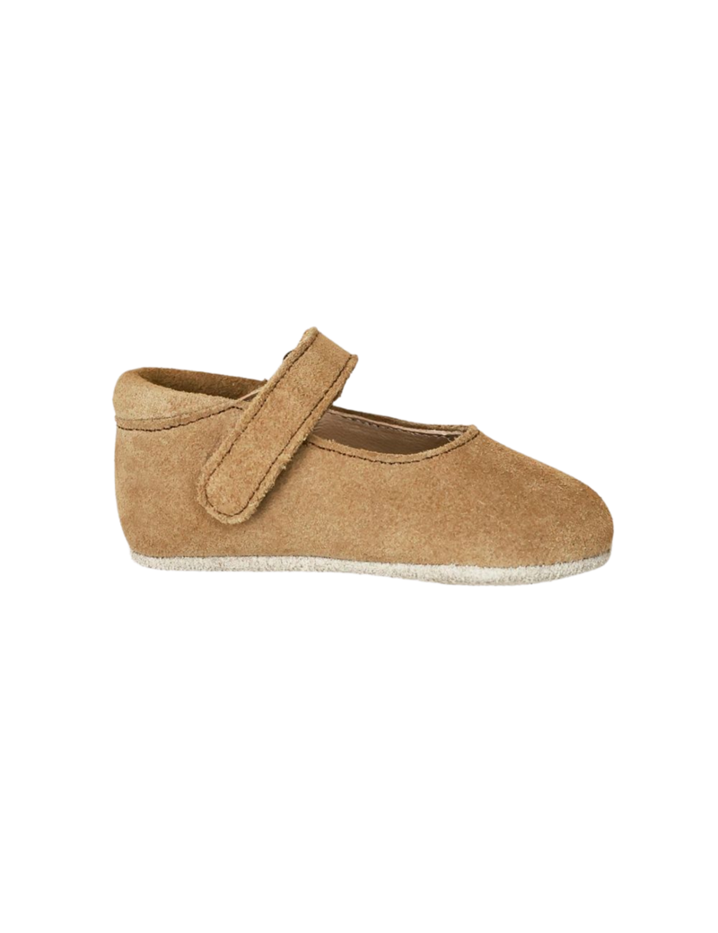 Petit Nord Ballerina Shoe with Velcro Indoor Shoes Sahara Suede 122