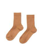 Basic Rib Short Socks - Cinnamon