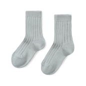 Basic Rib Short Socks - Dry green