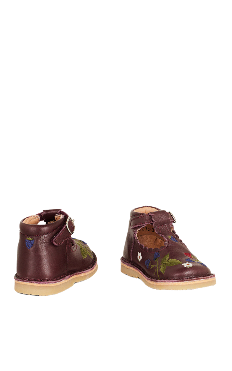 Petit Nord Blackberries T-Bar Scallop T-bars and Ballerinas Plum 075