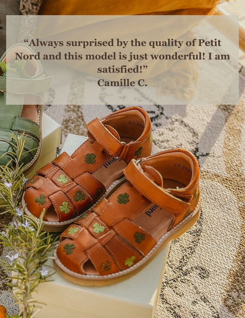 Petit Nord Clover Classic sandal Sandals Cognac 002