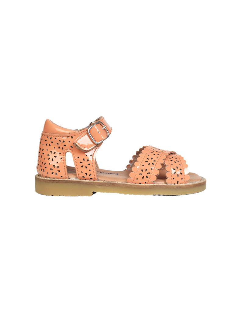 Petit Nord Crossover Scallop Flower Sandals Apricot 086
