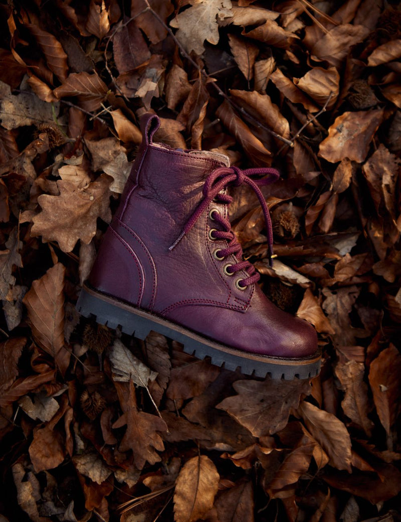 Petit Nord Lace-up Boot Boots Plum 075