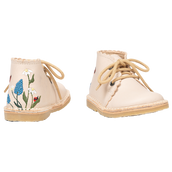 Ladybug Scallop Boot - Cream