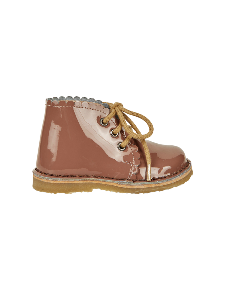 Petit Nord Scallop Boot Low Boot Shoes Rose Clay Patent 091