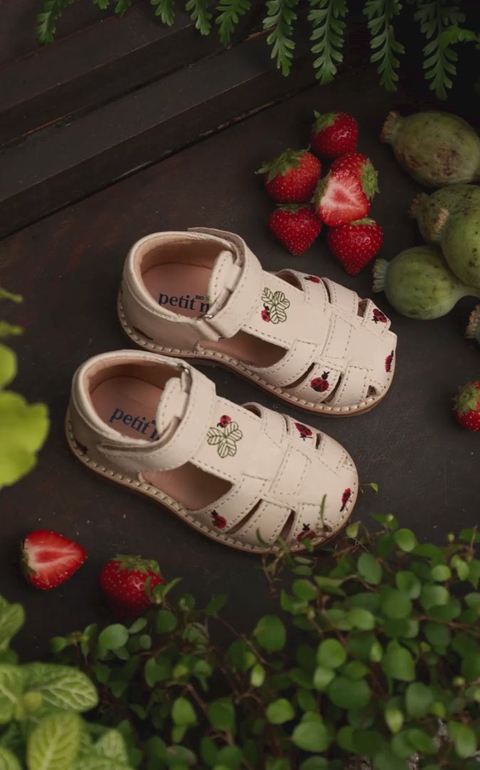 Petit Nord Ladybug Classic Sandal Sandals Cream 052